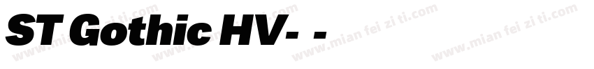 ST Gothic HV-黑体字体转换